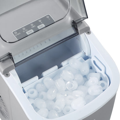 Vevare Portable Ice Maker Machine Ice Cube Tray 12kg Grey-Ice Makers-PEROZ Accessories