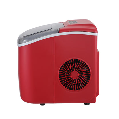 Vevare Portable Ice Maker Machine Ice Cube Tray 12kg Red-Ice Makers-PEROZ Accessories