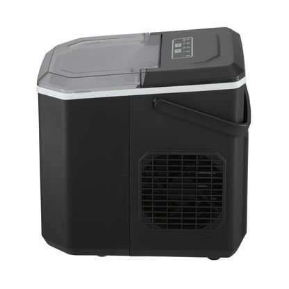 Vevare Portable Ice Maker Machine with Handle 12kg Black-Ice Makers-PEROZ Accessories