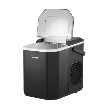Vevare Portable Ice Maker Machine with Handle 12kg Black-Ice Makers-PEROZ Accessories