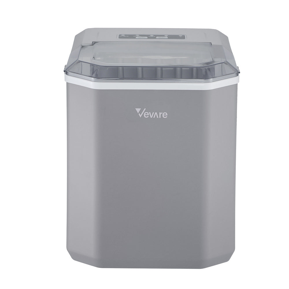 Vevare Portable Ice Maker Machine with Handle 12kg Grey-Ice Makers-PEROZ Accessories