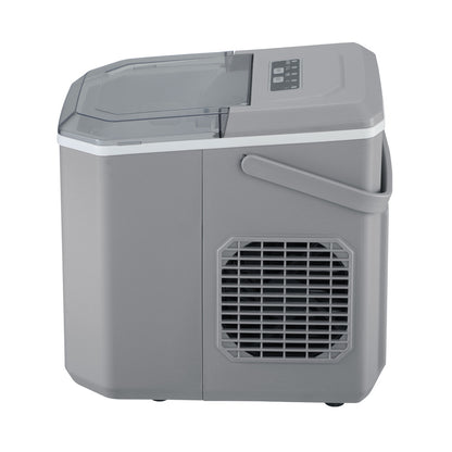 Vevare Portable Ice Maker Machine with Handle 12kg Grey-Ice Makers-PEROZ Accessories