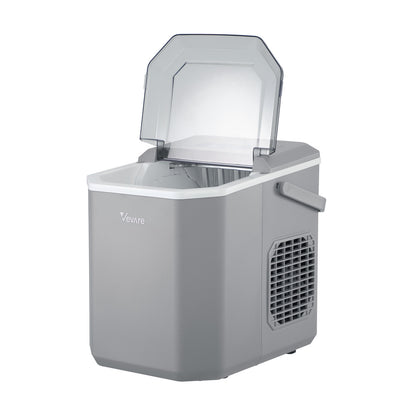 Vevare Portable Ice Maker Machine with Handle 12kg Grey-Ice Makers-PEROZ Accessories