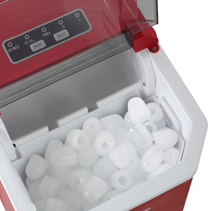 Vevare Portable Ice Maker Machine with Handle 12kg Red-Ice Makers-PEROZ Accessories