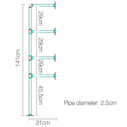 Artiss Floating DIY Pipe Shelf Metal Brackets Set of 2-Furniture &gt; Living Room-PEROZ Accessories