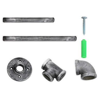 Artiss Floating DIY Pipe Shelf Metal Brackets Set of 2-Furniture &gt; Living Room-PEROZ Accessories