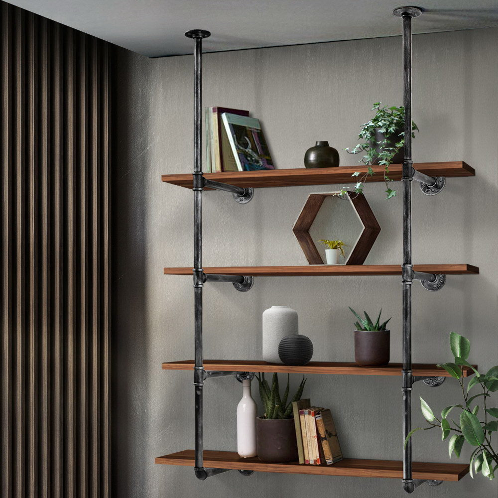 Artiss Floating DIY Pipe Shelf Metal Brackets Set of 2-Furniture &gt; Living Room-PEROZ Accessories