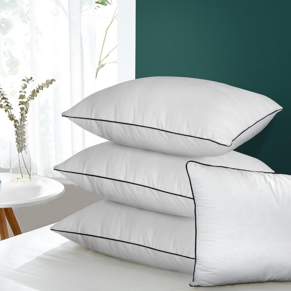 Bedra Pillow Hotel Pillows Home Decor Microfibre Filling for Sleeping Cotton Cover Soft Quality Luxury Bedroom 4pcs 48 x 73cm-Microfiber Pillow-PEROZ Accessories