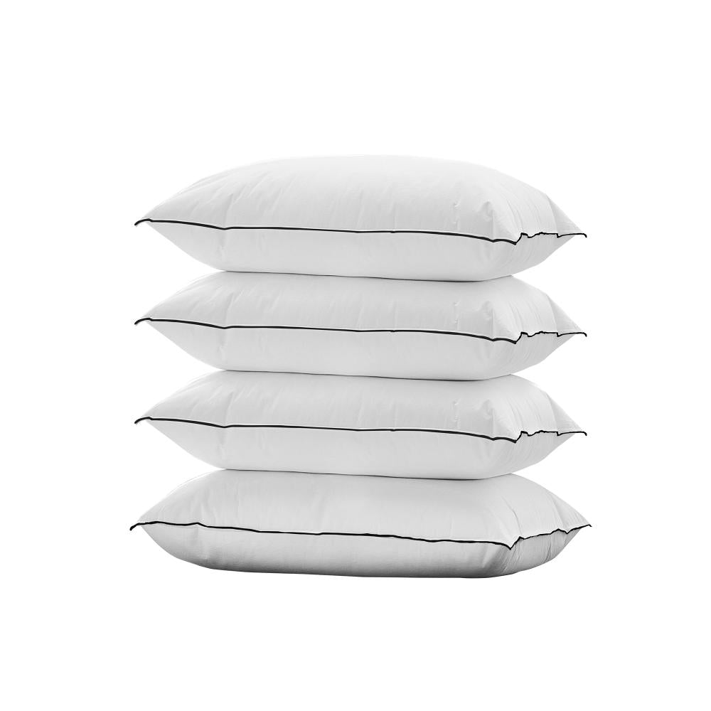 Bedra Pillow Hotel Pillows Home Decor Microfibre Filling for Sleeping Cotton Cover Soft Quality Luxury Bedroom 4pcs 48 x 73cm-Microfiber Pillow-PEROZ Accessories