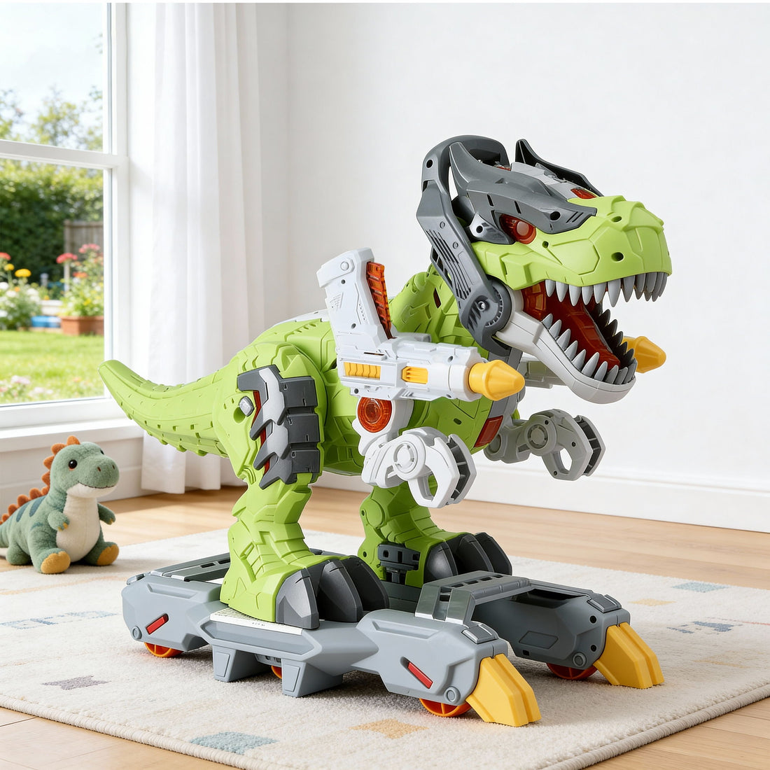 Keezi Kids Dinosaur Ride On Push Car Toy with Spray Function Indoor Outdoor Toys-Baby &amp; Kids > Ride On Cars, Go-karts &amp; Bikes > Ride On Cars-PEROZ Accessories