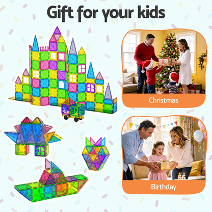 Keezi 120pcs Kids Magnetic Tiles Blocks Building Educational Toys Children Gift-Baby &amp; Kids > Baby &amp; Kid&