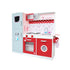 Keezi Kids Kitchen Play Set Wooden Pretend Toys Cooking Children Fridge Oven Red-Toy Kitchen Sets-PEROZ Accessories