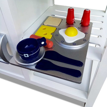 Keezi Kids Kitchen Play Set Wooden Pretend Toys Cooking Children Cookware Food-Toy Kitchen Sets-PEROZ Accessories