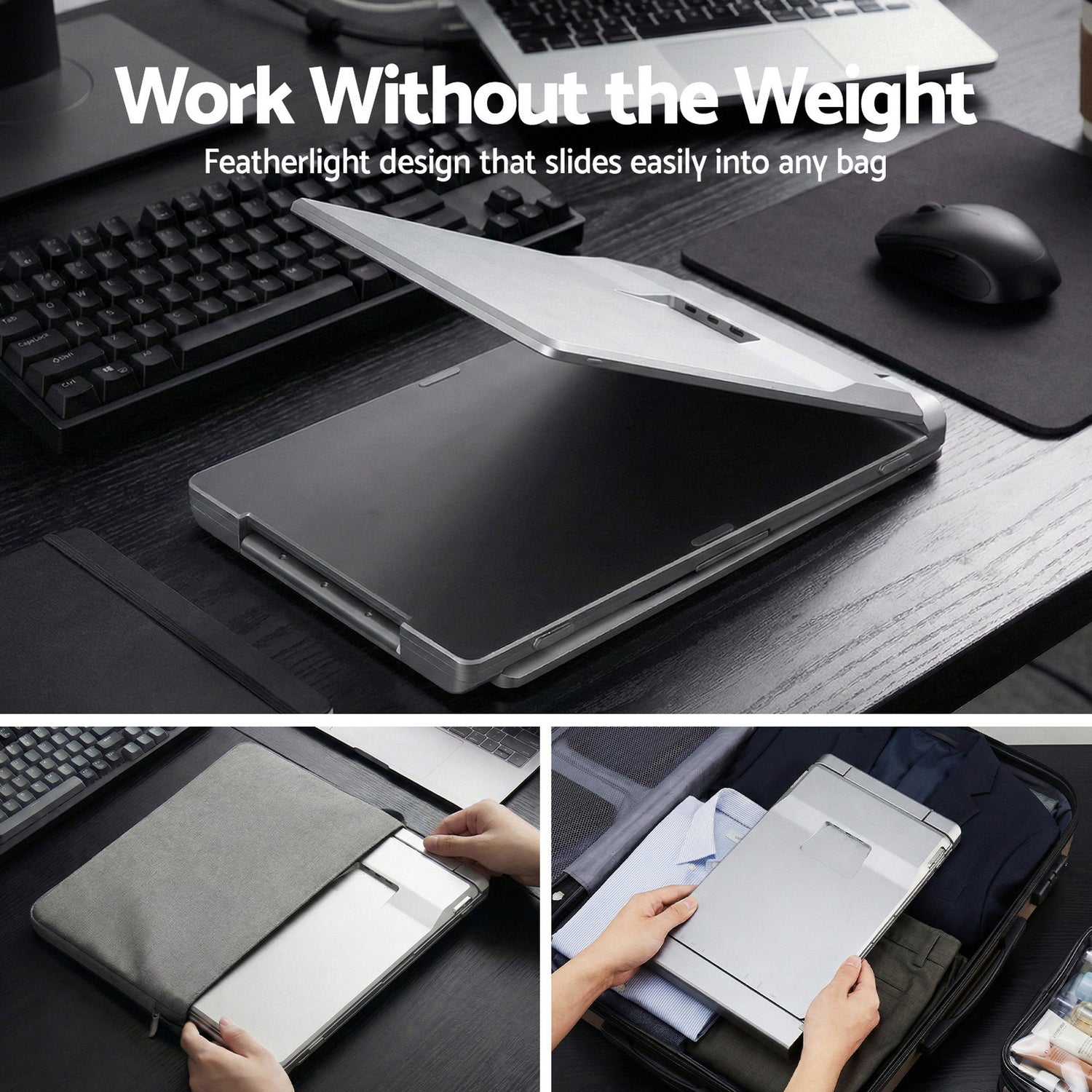 Devanti Triple Portable Monitor Laptop Screen Extender 15.6" Dual Display FHD IPS-Electronics > Computer Accessories > Computer Monitors &amp; Accessories-PEROZ Accessories