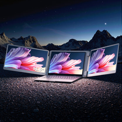 Devanti Triple Portable Monitor Laptop Screen Extender 15.6" Dual Display FHD IPS-Electronics > Computer Accessories > Computer Monitors &amp; Accessories-PEROZ Accessories