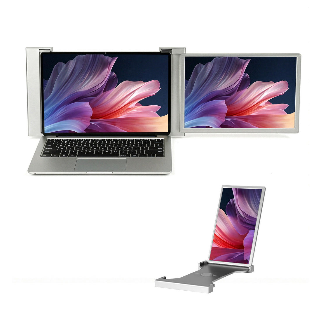 Devanti Portable Monitor Laptop Screen Extender Dual Display 1080P IPS USB C-Electronics > Computer Accessories > Computer Monitors &amp; Accessories-PEROZ Accessories