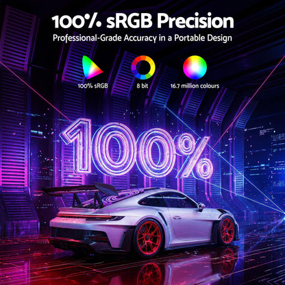 Devanti Portable Monitor Laptop Extender USB C Travel Display 16 Inch Black-Electronics > Computer Accessories > Computer Monitors &amp; Accessories-PEROZ Accessories