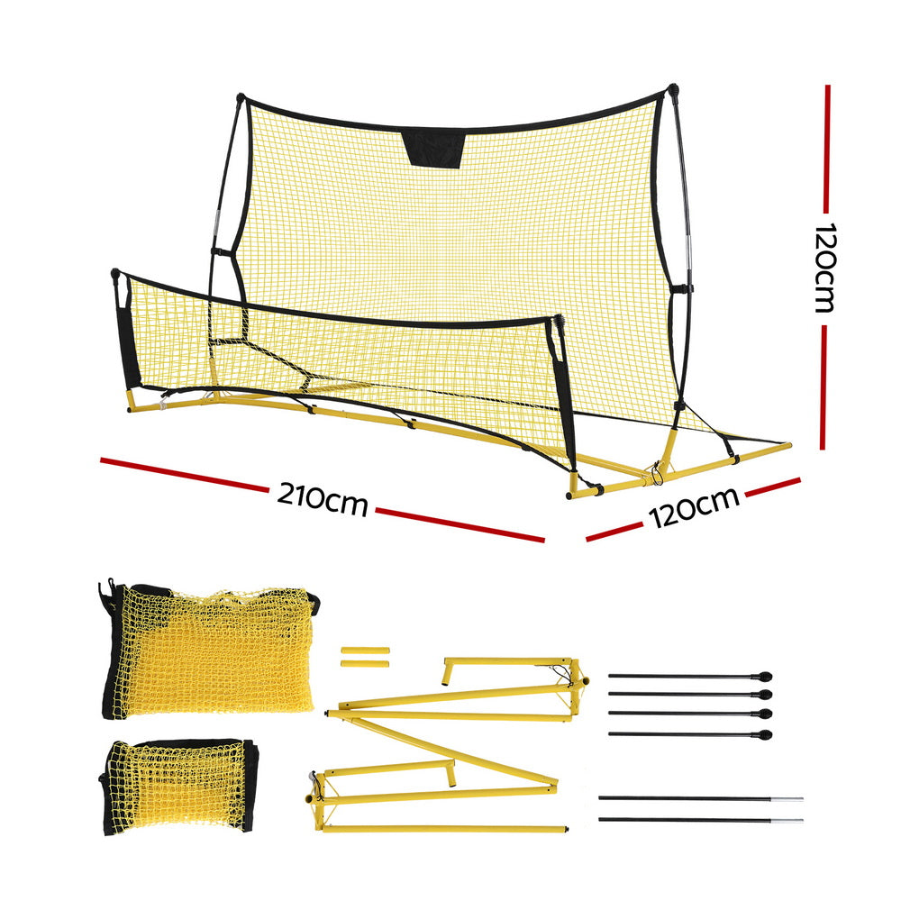 Everfit 2.1m Football Soccer Net Portable Goal Net Rebounder Sports Training Yellow-Sports &amp; Fitness > Ball Sports > Soccer &amp; Soccer Accessories-PEROZ Accessories