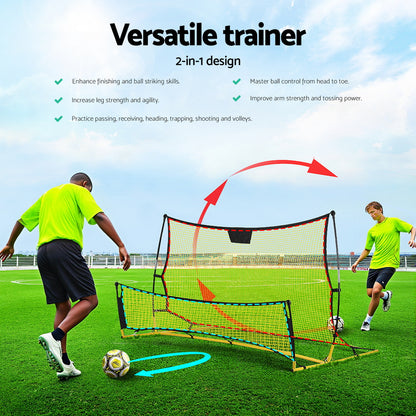 Everfit 2.1m Football Soccer Net Portable Goal Net Rebounder Sports Training Yellow-Sports &amp; Fitness > Ball Sports > Soccer &amp; Soccer Accessories-PEROZ Accessories