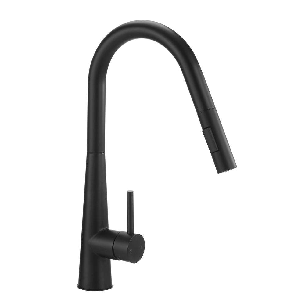 Welba Kitchen Mixer Tap Pull Out Faucet 2-Mode Swivel Black-Faucet-PEROZ Accessories