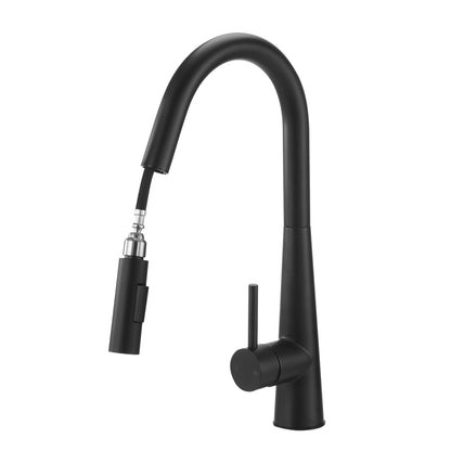 Welba Kitchen Mixer Tap Pull Out Faucet 2-Mode Swivel Black-Faucet-PEROZ Accessories
