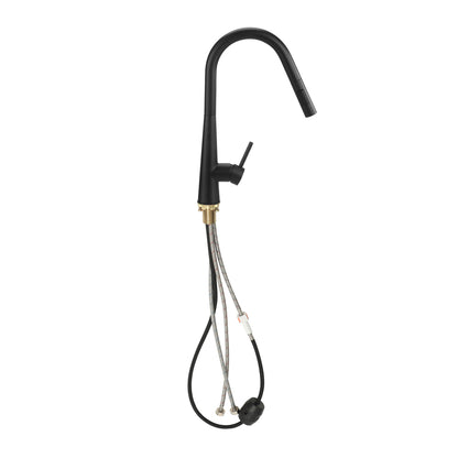 Welba Kitchen Mixer Tap Pull Out Faucet 2-Mode Swivel Black-Faucet-PEROZ Accessories