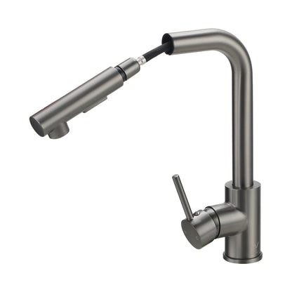 Welba Kitchen Mixer Tap Pull Out Faucet Swivel 2 Modes Grey-Faucet-PEROZ Accessories