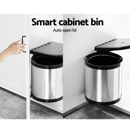 Cefito Pull Out Bin Swing Out Bins 12L-Home &amp; Garden &gt; Kitchen Bins &gt; Pull Out Bins-PEROZ Accessories