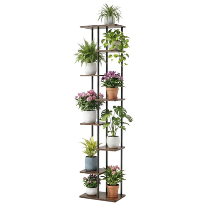 Artiss 8 Tiers Plant Stand Metal Flower Pots Shelf Indoor Outdoor Garden Home-Home &amp; Garden > Artificial Plants > Pots, Planters &amp; Accessories-PEROZ Accessories