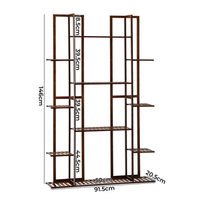 Livsip Plant Stand 7-tier Planter Shelf Bamboo-Plant Stand-PEROZ Accessories
