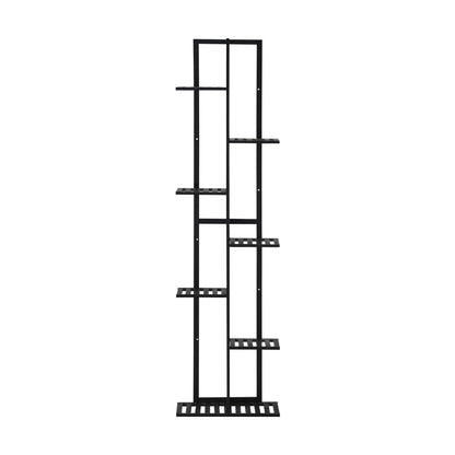 Livsip 7 Tiers Bamboo Plant Stand Staged Black-Plant Stand-PEROZ Accessories