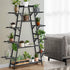 Livsip Plant Stand 12-shelf Bamboo Frame Black-Plant Stand-PEROZ Accessories