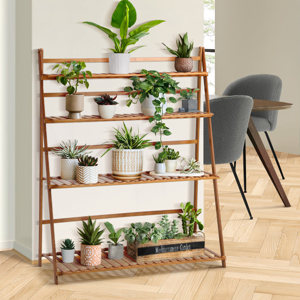 Livsip Plant Shelf Rack Display Stand 4-tier Indoor Outdoor-Plant Stand-PEROZ Accessories