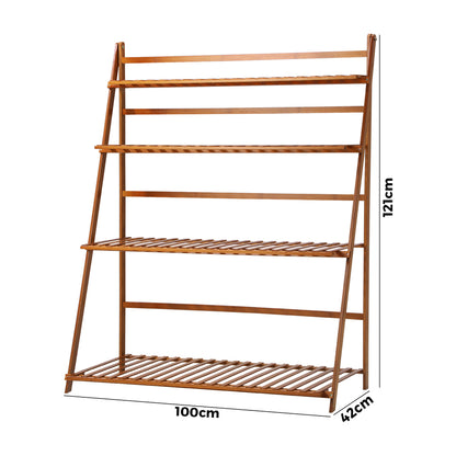 Livsip Plant Shelf Rack Display Stand 4-tier Indoor Outdoor-Plant Stand-PEROZ Accessories