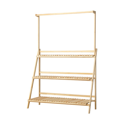 Livsip Plant Stand Outdoor Indoor Wooden Flower Pots Rack Corner Planter Shelf-Plant Stand-PEROZ Accessories