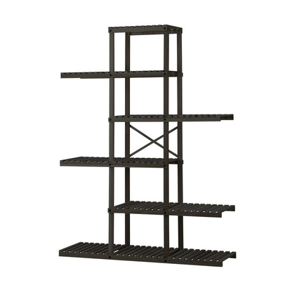 Livsip Plant Stand Outdoor Indoor 6 Tiers Flower Pots Rack Corner Shelf Black-Plant Stand-PEROZ Accessories