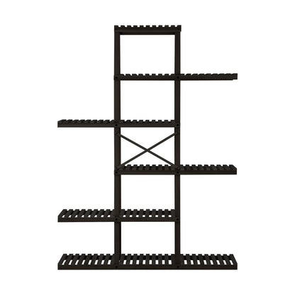 Livsip Plant Stand Outdoor Indoor 6 Tiers Flower Pots Rack Corner Shelf Black-Plant Stand-PEROZ Accessories