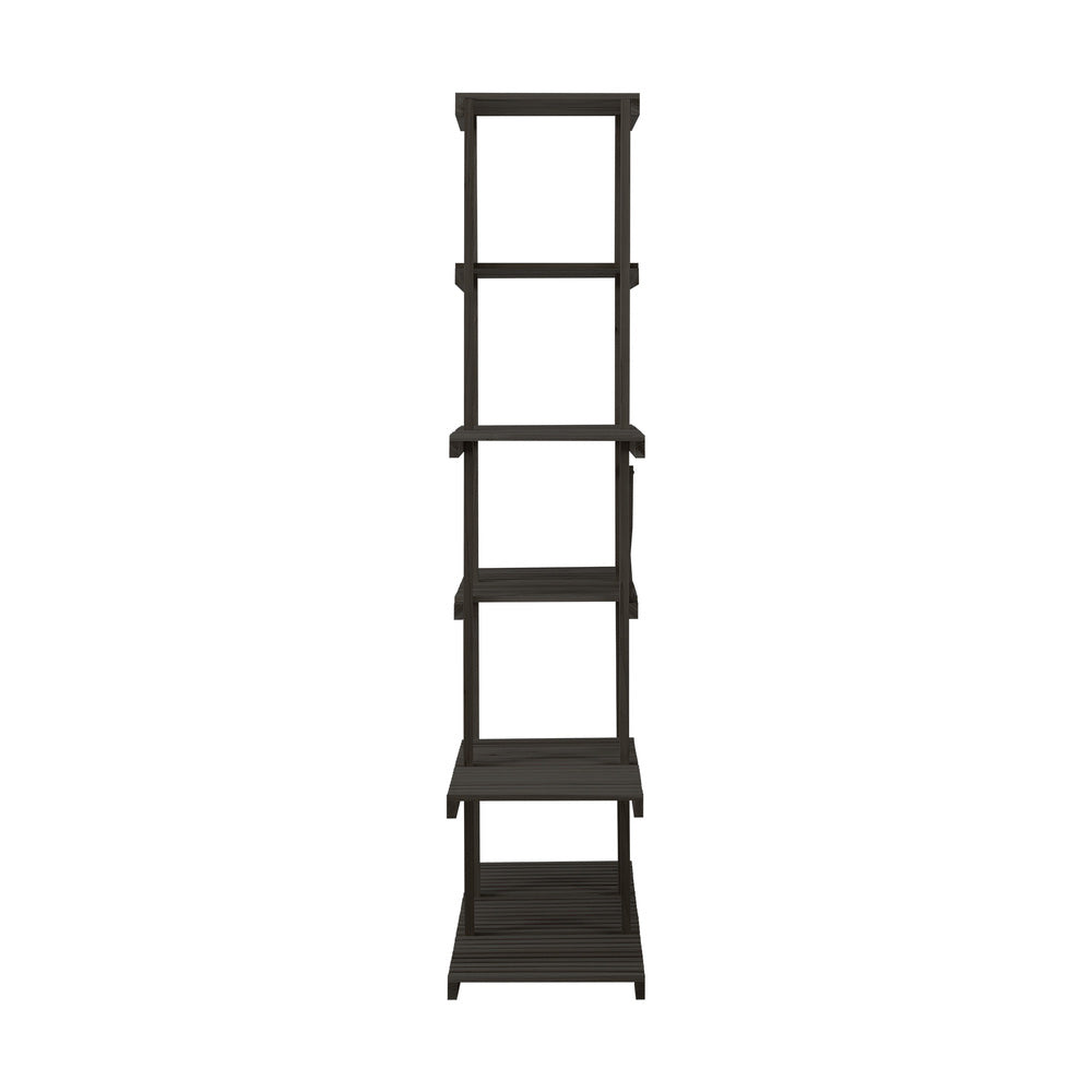 Livsip Plant Stand Outdoor Indoor 6 Tiers Flower Pots Rack Corner Shelf Black-Plant Stand-PEROZ Accessories
