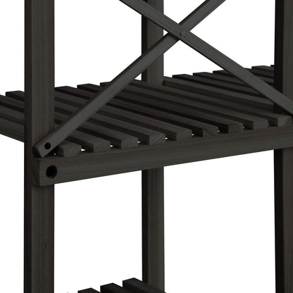 Livsip Plant Stand Outdoor Indoor 6 Tiers Flower Pots Rack Corner Shelf Black-Plant Stand-PEROZ Accessories