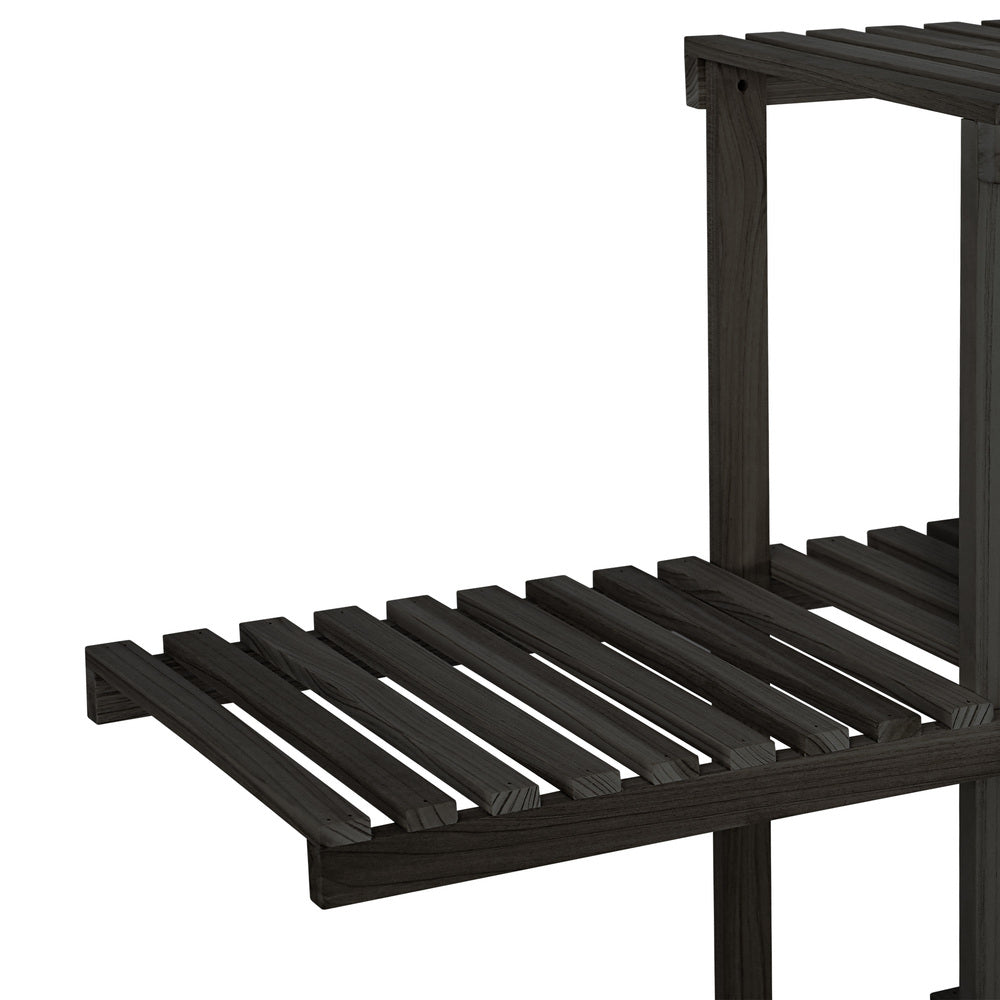 Livsip Plant Stand Outdoor Indoor 6 Tiers Flower Pots Rack Corner Shelf Black-Plant Stand-PEROZ Accessories