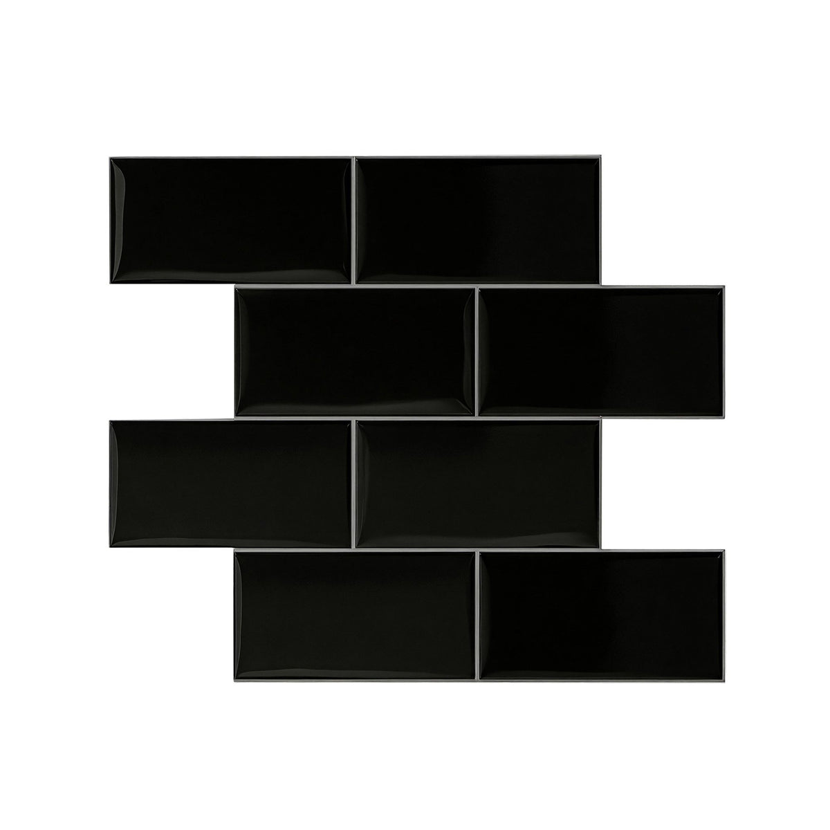Artiss 3D Peel and Stick Wall Tiles Self Adhesive Subway Backsplash 10 Sheets, Black-Home &amp; Garden > Decor > Wallpaper-PEROZ Accessories