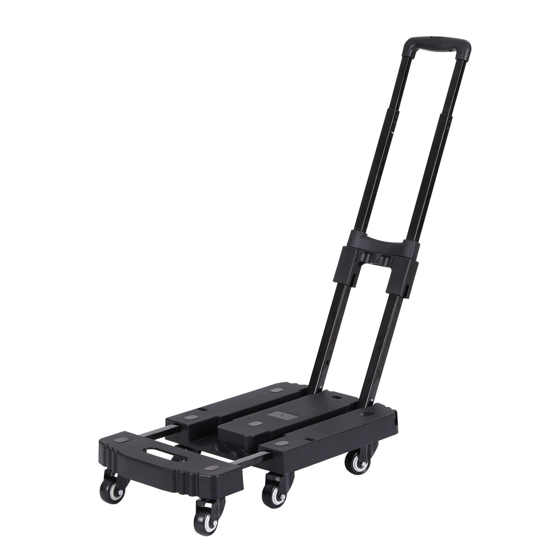 Giantz Folding Hand Truck Platform Trolley Foldable Dolly Cart 200kg Load Black-Tools > Tools Storage > Utility Trolleys-PEROZ Accessories