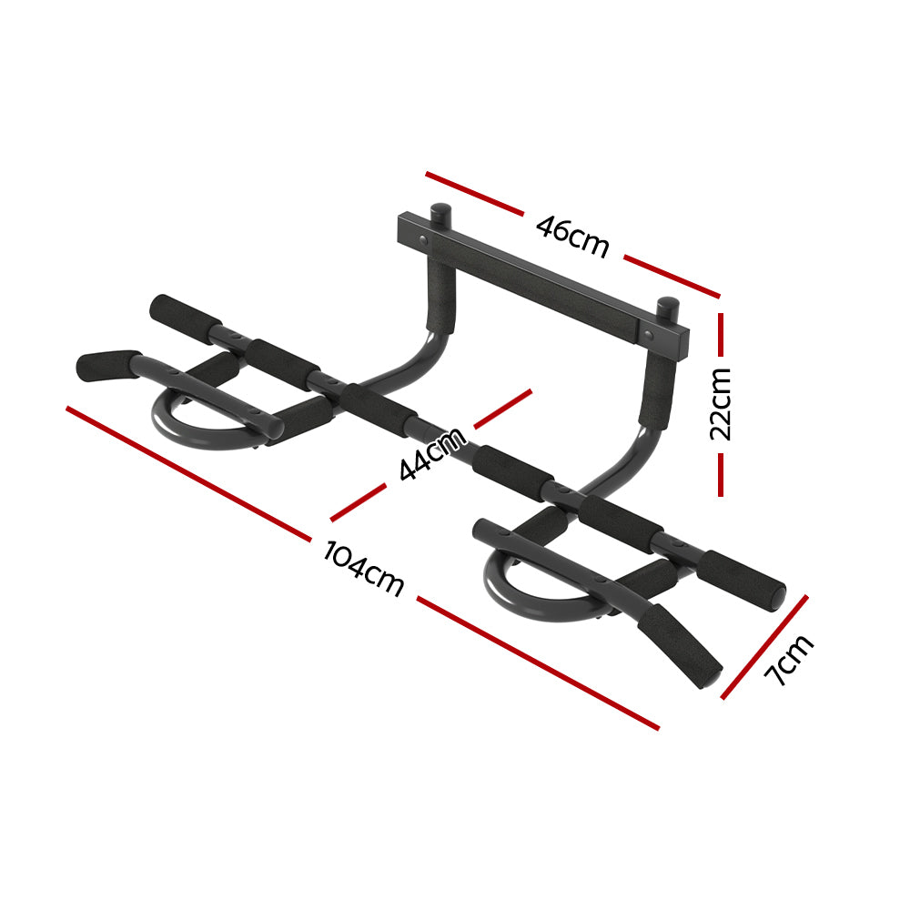 Everfit Pull Up Bar 104CM Doorway Chin Up Horizontal Bar Gym-Sports &amp; Fitness &gt; Exercise, Gym &amp; Fitness &gt; Gymnastics-PEROZ Accessories