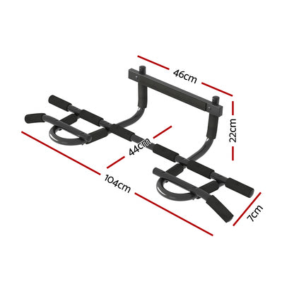 Everfit Pull Up Bar 104CM Doorway Chin Up Horizontal Bar Gym-Sports &amp; Fitness &gt; Exercise, Gym &amp; Fitness &gt; Gymnastics-PEROZ Accessories