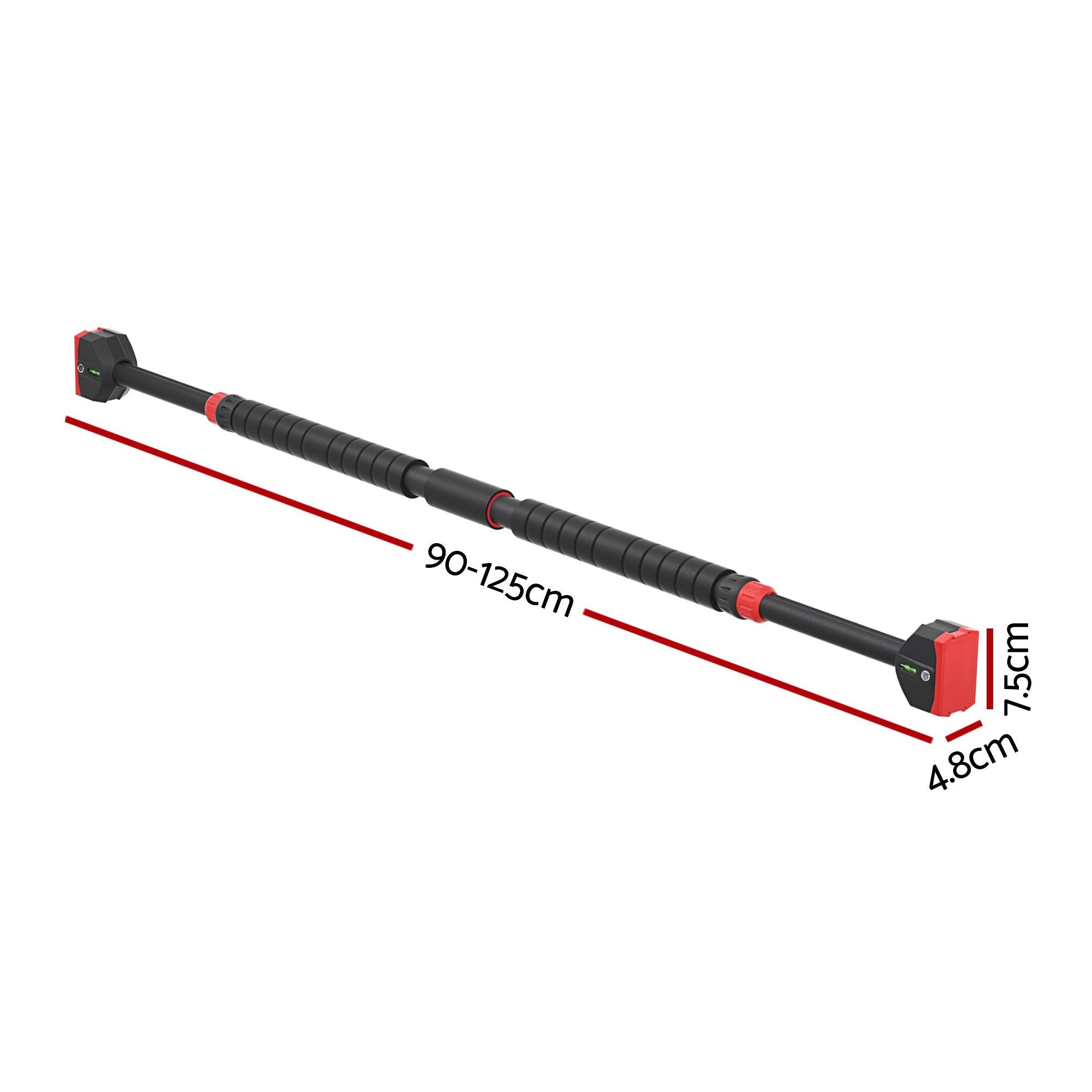 Everfit Pull Up Bar 90CM-125CM Doorway Chin Up Horizontal Bar Gym-Sports &amp; Fitness > Exercise, Gym &amp; Fitness > Gymnastics-PEROZ Accessories