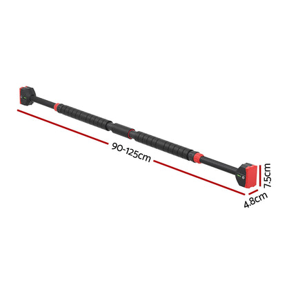 Everfit Pull Up Bar 90CM-125CM Doorway Chin Up Horizontal Bar Gym-Sports &amp; Fitness > Exercise, Gym &amp; Fitness > Gymnastics-PEROZ Accessories