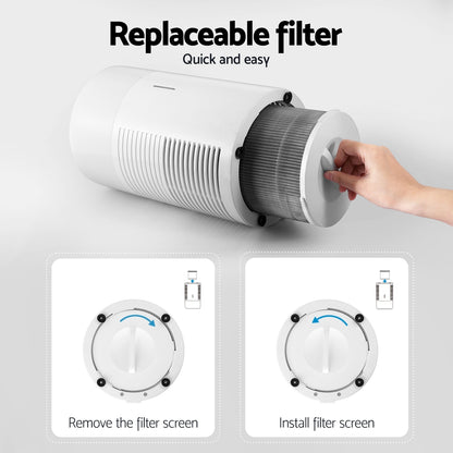 Devanti Air Purifier HEPA Filter Home Purifiers Dust Sensor PM2.5 Remover-Appliances &gt; Aroma Diffusers &amp; Humidifiers-PEROZ Accessories