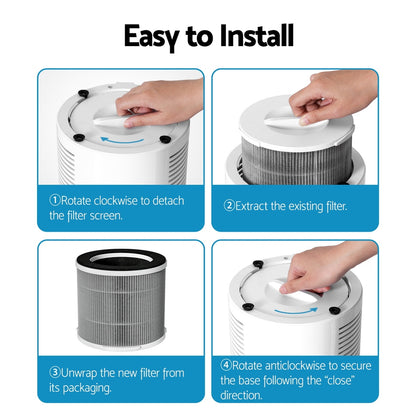 Devanti Replacement Filter Air Purifier HEPAh11 Filters Carbon 3-layer-Appliances &gt; Air Conditioners-PEROZ Accessories