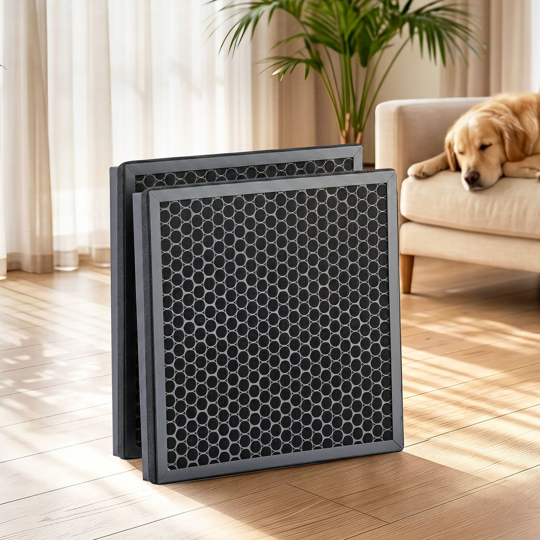 Devanti Air Purifier Filter Replacement H12 HEPA 2 Pack Dual Intake-Appliances > Aroma Diffusers &amp; Humidifiers > Purifiers-PEROZ Accessories
