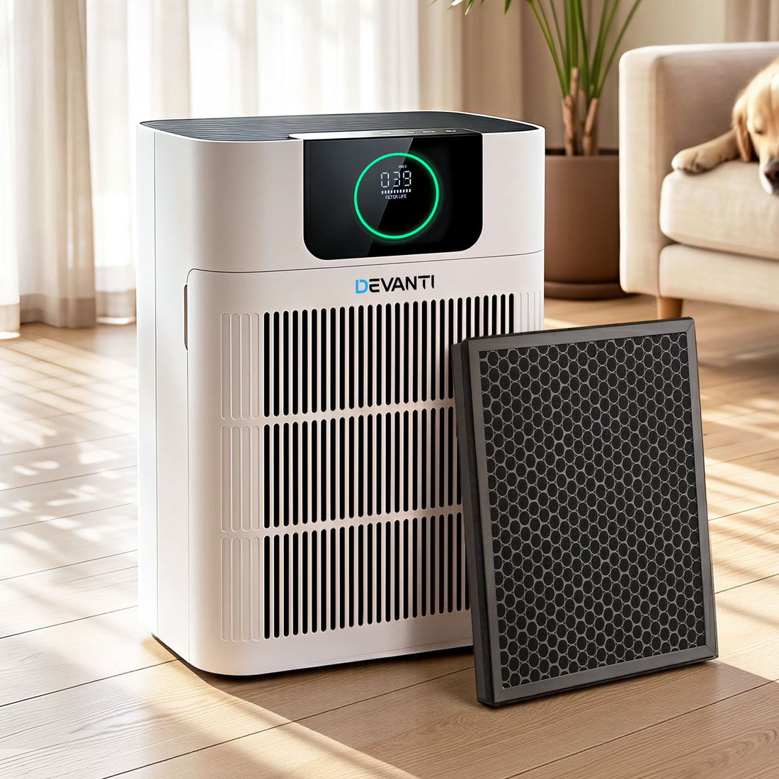 Devanti Pet Air Purifier H12 HEPA Filter Cleaner Replacement Filter White-Appliances > Aroma Diffusers &amp; Humidifiers > Purifiers-PEROZ Accessories